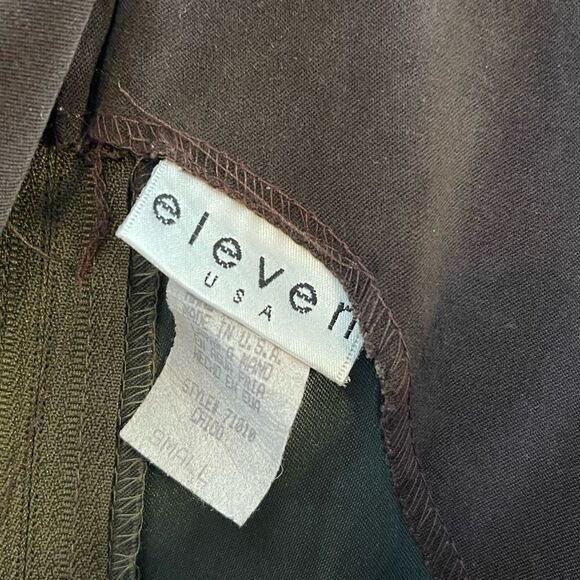 VTG Eleven USA Faux Suede Color Block Sleeveless Dress | SZ S - Picture 11 of 15